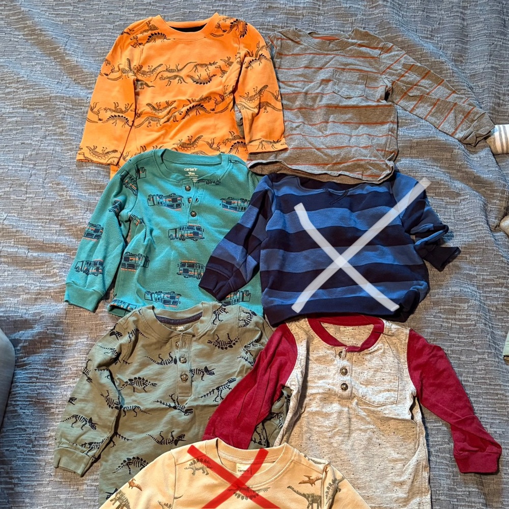 5 Carters boys shirts